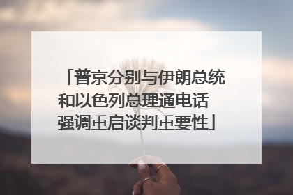 普京分别与伊朗总统和以色列总理通电话 强调重启谈判重要性
