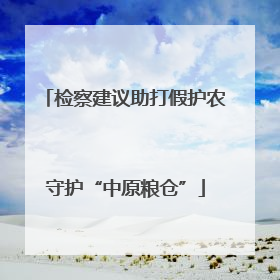 检察建议助打假护农守护“中原粮仓”