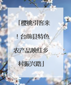 樱桃引客来！台前县特色农产品映红乡村振兴路