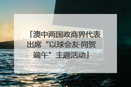 澳中两国政商界代表出席“以球会友·同贺端午”主题活动