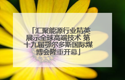 汇聚能源行业精英 展示全球高端技术 第十九届鄂尔多斯国际煤博会隆重开幕