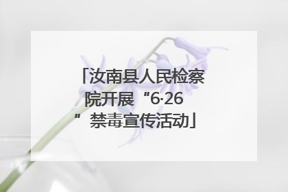 汝南县人民检察院开展“6·26”禁毒宣传活动