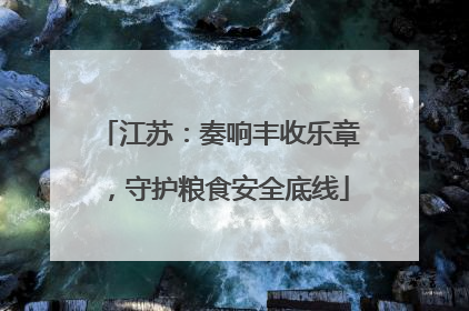 江苏：奏响丰收乐章，守护粮食安全底线