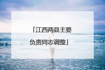 江西两县主要负责同志调整