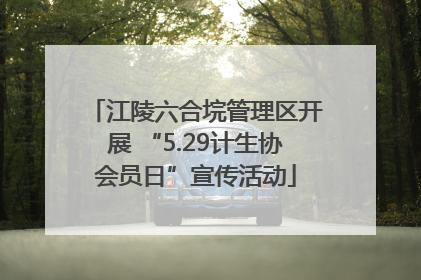 江陵六合垸管理区开展 “5.29计生协会员日”宣传活动