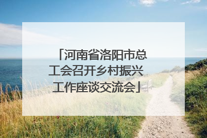 河南省洛阳市总工会召开乡村振兴工作座谈交流会