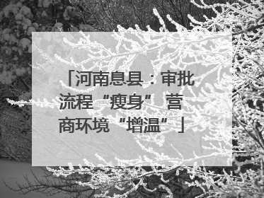 河南息县：审批流程“瘦身” 营商环境“增温”
