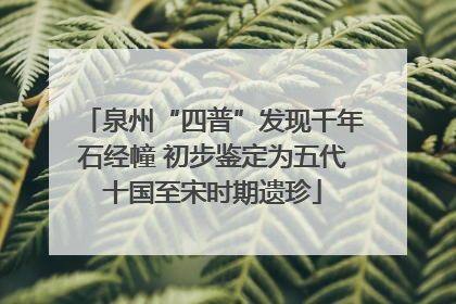 泉州“四普”发现千年石经幢 初步鉴定为五代十国至宋时期遗珍