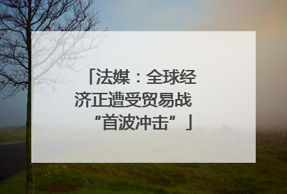 法媒：全球经济正遭受贸易战“首波冲击”
