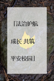 法治护航成长 共筑平安校园