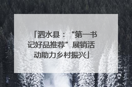 泗水县：“第一书记好品推荐”展销活动助力乡村振兴