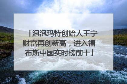 泡泡玛特创始人王宁财富再创新高，进入福布斯中国实时榜前十