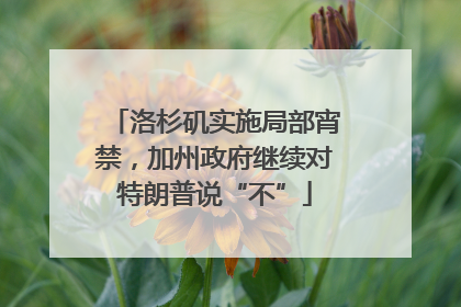 洛杉矶实施局部宵禁，加州政府继续对特朗普说“不”