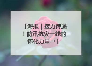 海报｜接力传递！防汛抗灾一线的怀化力量→