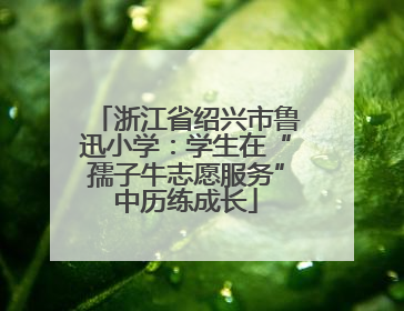浙江省绍兴市鲁迅小学：学生在“孺子牛志愿服务”中历练成长