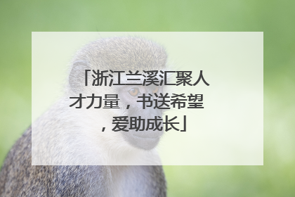 浙江兰溪汇聚人才力量，书送希望，爱助成长