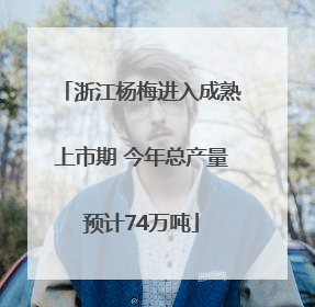 浙江杨梅进入成熟上市期 今年总产量预计74万吨