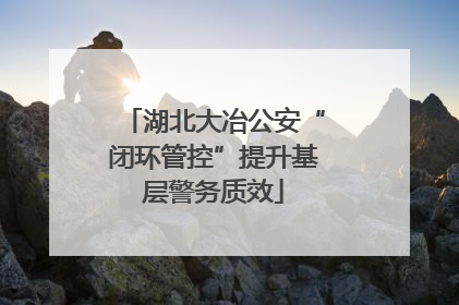湖北大冶公安“闭环管控”提升基层警务质效