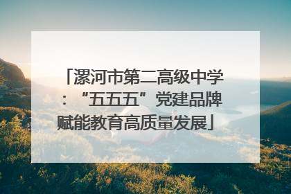漯河市第二高级中学：“五五五”党建品牌赋能教育高质量发展