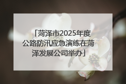 菏泽市2025年度公路防汛应急演练在菏泽发展公司举办