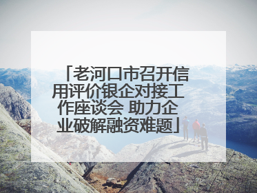 老河口市召开信用评价银企对接工作座谈会 助力企业破解融资难题