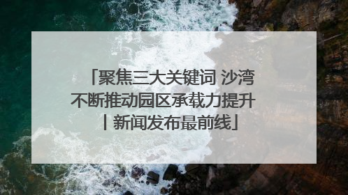 聚焦三大关键词 沙湾不断推动园区承载力提升丨新闻发布最前线