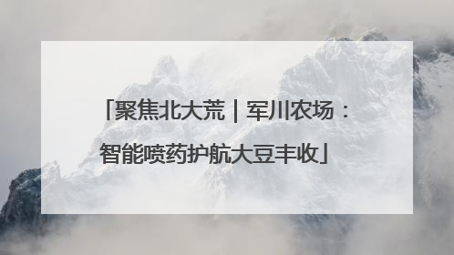 聚焦北大荒｜军川农场：智能喷药护航大豆丰收