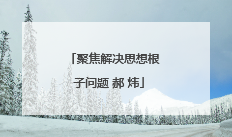 聚焦解决思想根子问题 郝 炜