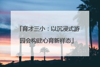 育才三小：以沉浸式游园会构建心育新样态