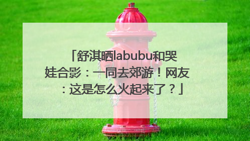 舒淇晒labubu和哭娃合影：一同去郊游！网友：这是怎么火起来了？