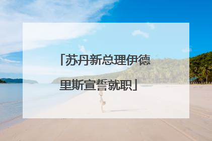 苏丹新总理伊德里斯宣誓就职