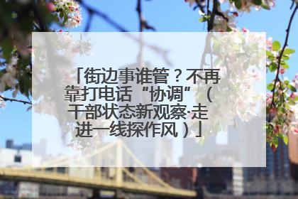 街边事谁管？不再靠打电话“协调”（干部状态新观察·走进一线探作风）