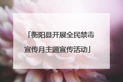 衡阳县开展全民禁毒宣传月主题宣传活动
