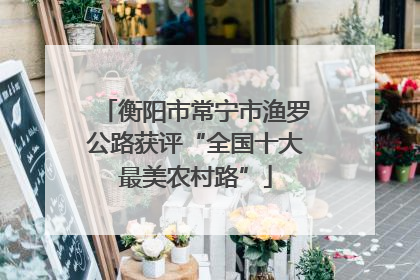 衡阳市常宁市渔罗公路获评“全国十大最美农村路”