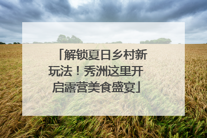 解锁夏日乡村新玩法！秀洲这里开启露营美食盛宴