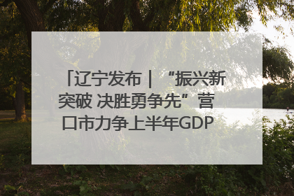 辽宁发布｜“振兴新突破 决胜勇争先”营口市力争上半年GDP增长6%左右