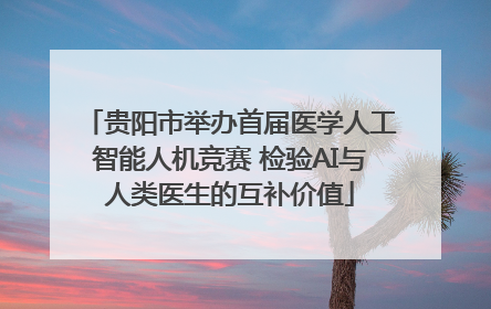贵阳市举办首届医学人工智能人机竞赛 检验AI与人类医生的互补价值