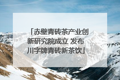 赤壁青砖茶产业创新研究院成立 发布川字牌青砖新茶饮