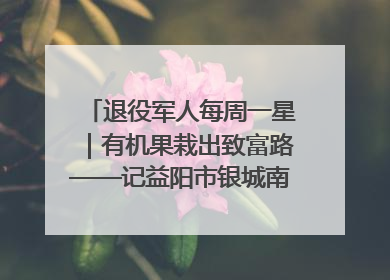 退役军人每周一星｜有机果栽出致富路——记益阳市银城南湖蔬果农民专业合作社总经理晏桂明