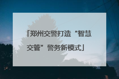 郑州交警打造“智慧交管”警务新模式