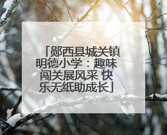 郧西县城关镇明德小学：趣味闯关展风采 快乐无纸助成长