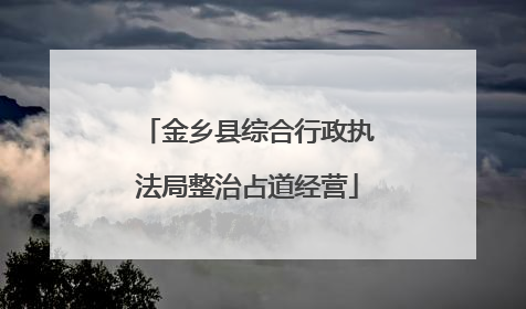 金乡县综合行政执法局整治占道经营