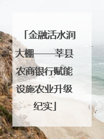 金融活水润大棚——莘县农商银行赋能设施农业升级纪实