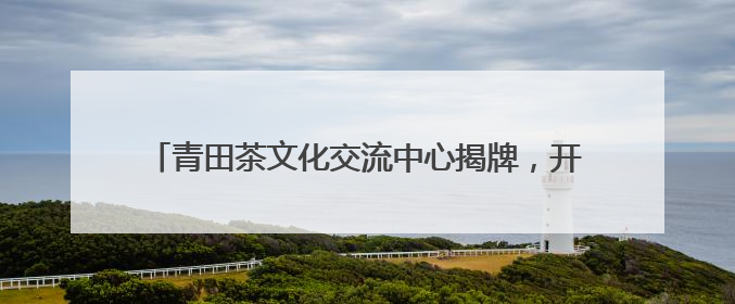青田茶文化交流中心揭牌，开创“文化+金融”跨界新模式