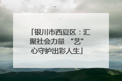 银川市西夏区：汇聚社会力量 “艺”心守护出彩人生