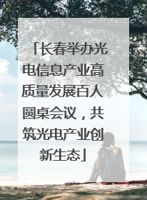长春举办光电信息产业高质量发展百人圆桌会议，共筑光电产业创新生态