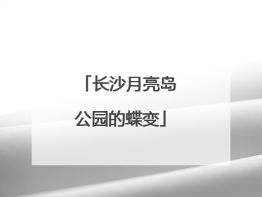 长沙月亮岛公园的蝶变