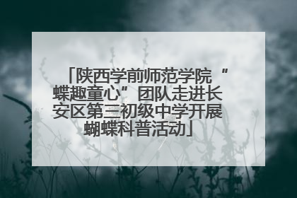 陕西学前师范学院“蝶趣童心”团队走进长安区第三初级中学开展蝴蝶科普活动