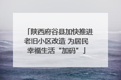 陕西府谷县加快推进老旧小区改造 为居民幸福生活“加码”