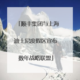顺丰集团与上海迪士尼度假区宣布数年战略联盟
